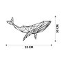 Wallity Whale 1 Escultura de Pared en Metal Negro